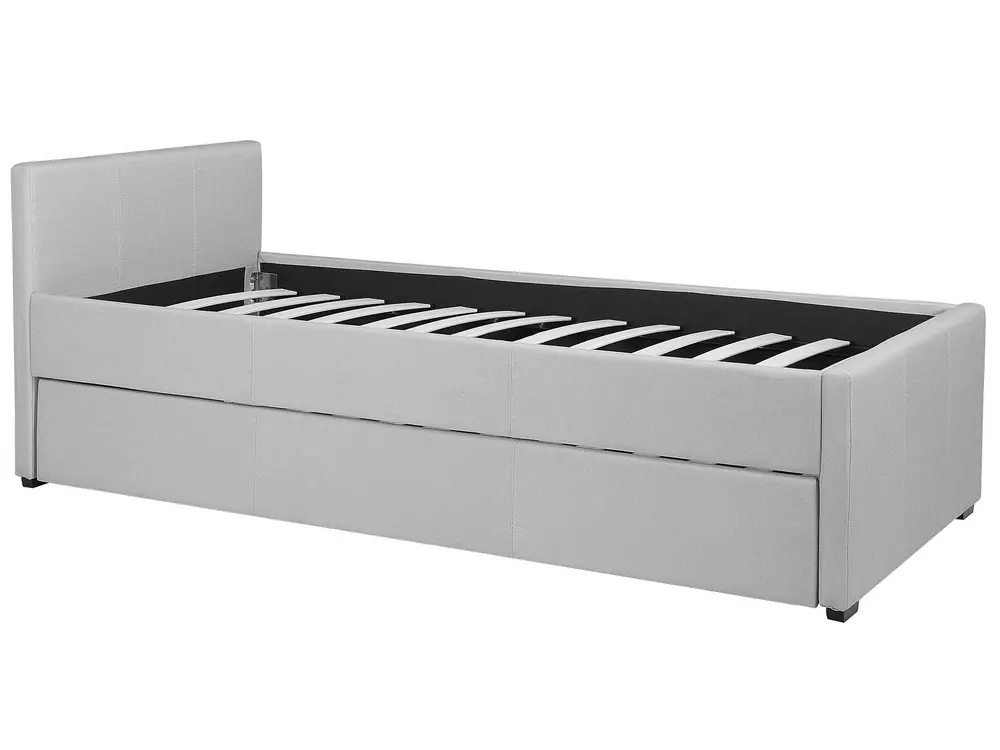 Ausziehbett Stoff MARMANDE 80 x 200 cm Hellgrau_770355