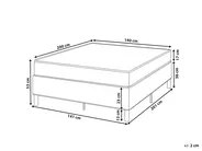 Boxspringbett ohne Kopfteil Stoff COUNTESS 140 x 200 cm Beige_1054164