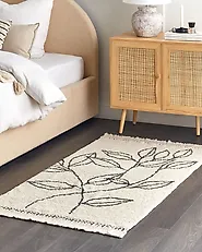 Rug SAZLI Beige 80 x 150 cm Cotton_1183649