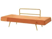 Schlafsofa 2-Sitzer SAARELA Samtstoff Orange_932712