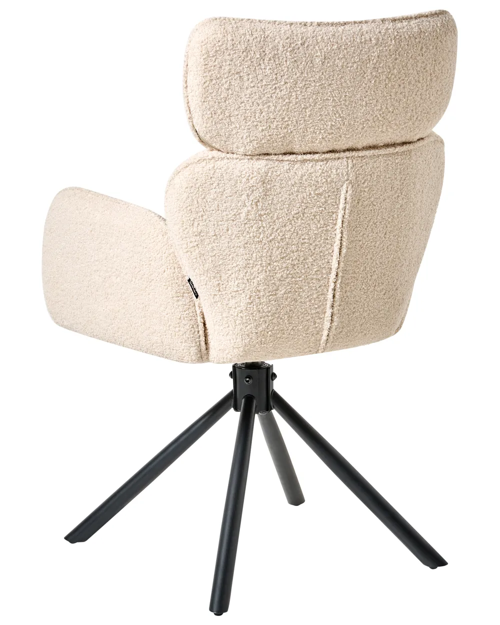 Dining Chair Swivel ALENE Boucle Light Beige_993227
