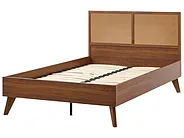 Bed PE Rattan MONPAZIER 120 x 200 cm (EU Small Double) Dark Brown_1037772