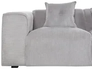 Ecksofa 3-Sitzer DOLVA Cord Hellgrau linksseitig_946079