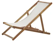 Set mit 2 klappbaren Liegestühlen ANZIO mit Ersatzstoffen Akazienholz Hellbraun_1079683