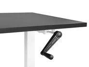 Schreibtisch manuell höhenverstellbar DESTINES 120 cm 72 cm Schwarz / Weiß_898796
