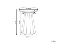 Side Table SABRINA Travertine Effect Brown_1146489