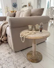 Beistelltisch JAMBIA Mangoholz Cremeweiß_1048265