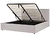 Bett mit Stauraum MOISSAC Stoff Hellgrau 180 x 200 cm