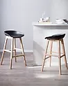 Set mit 2 Barstühlen MICCO Schwarz