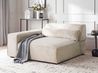 Corner Seat HELLNAR Velvet Light Beige Right Hand