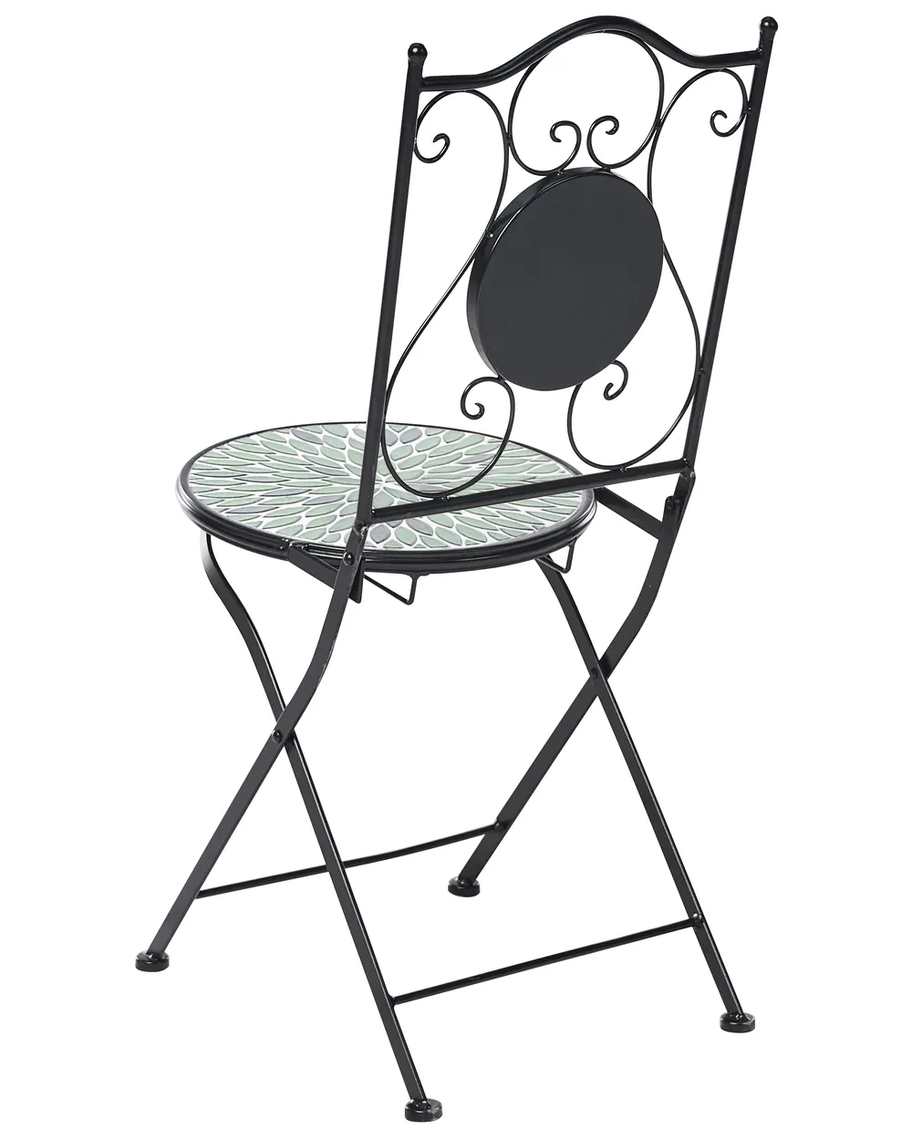 Gartenstuhl 2er Set CIVATE Metall Schwarz_1066031
