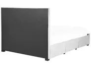 Bed with Storage Drawers LIEVIN Velvet Light Grey 160 x 200 cm (EU King Size)_858072