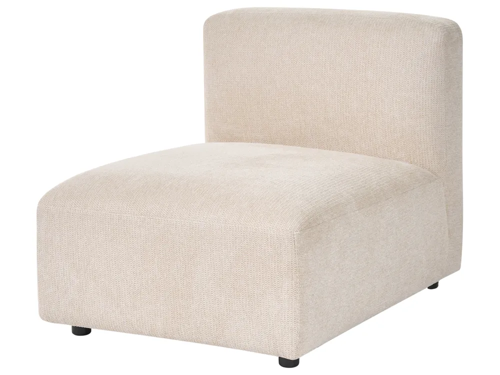 Modular Corner Sofa 3 Seater HEDE Fabric Light Beige Right Hand_1092108