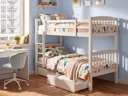 Bunk Bed with Drawers REVIN Pine Wood White 90 x 200 cm (EU Single)_797087