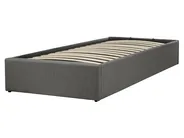 Ottoman Bed without Headboard DINAN Fabric Dark Grey 90 x 200 cm (EU Single)_721372