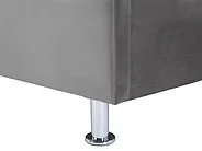 Lit ottoman METZ Velours Gris foncé 140 x 200 cm_736239