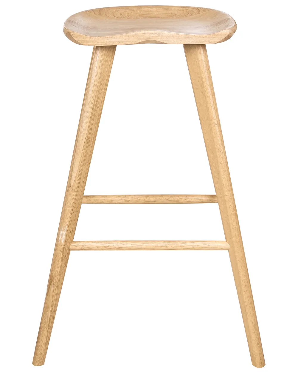 Set of 2 Bar Stools CANDO Light Brown_985948