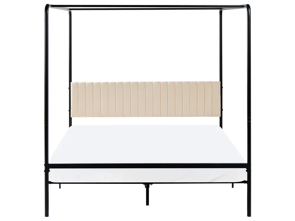 Himmelbett Metall MIRABEAU 160 x 200 cm Schwarz_1033520
