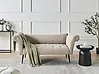Chaiselongue NANTILLY Stoff Hellbraun