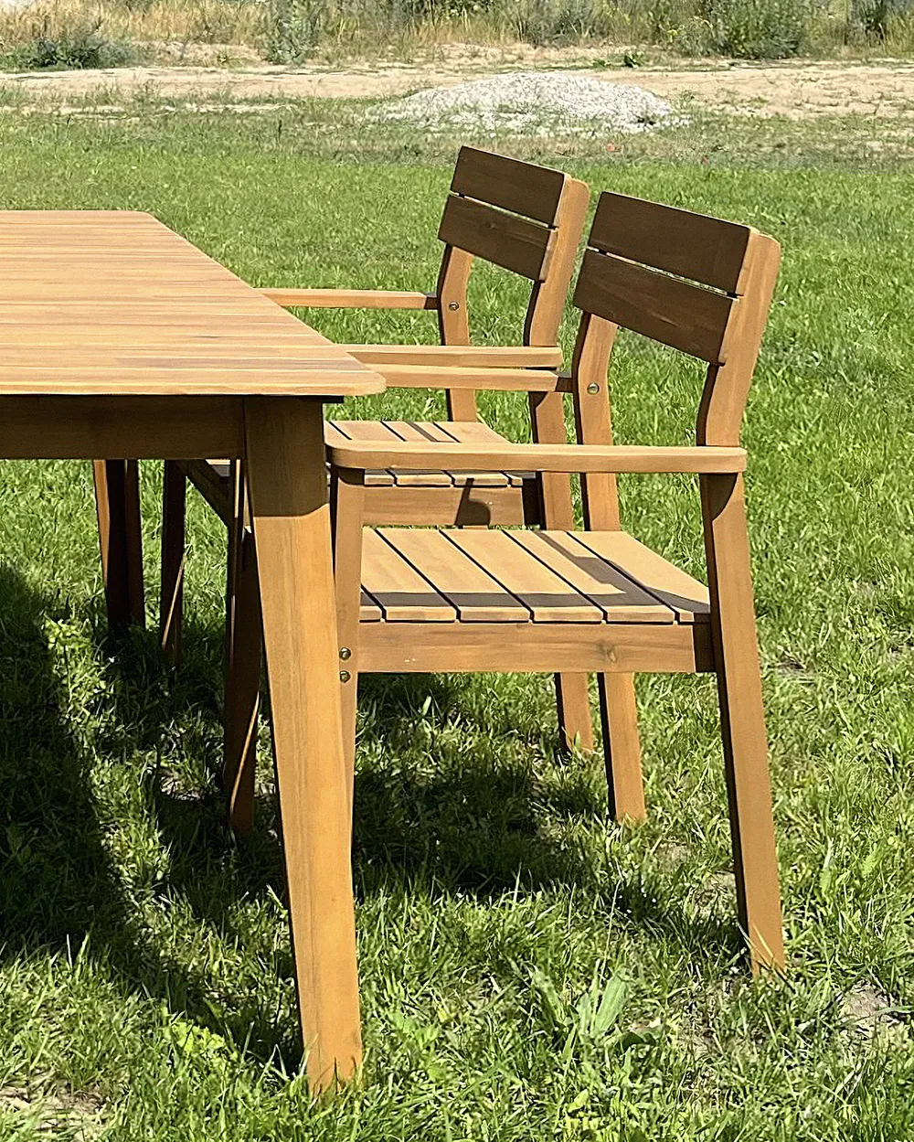 Gartenstuhl 2er Set FORNELLI Akazienholz Braun_885981