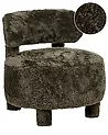 Fauteuil HAMINA Nepbont Donkergroen