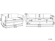Gartensofa Set 5-Sitzer ESPERIA Metall Grau_868806