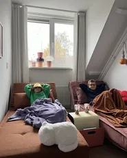 1-Sitzer Schlafsofa VESTFOLD Samtstoff Rosa_953745