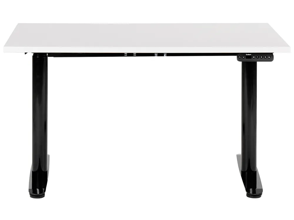 Schreibtisch elektrisch höhenverstellbar DESTINAS 120 cm 72 cm Weiß / Schwarz_899648