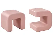 Set of 2 Side Tables MOZIA Pink_1166109