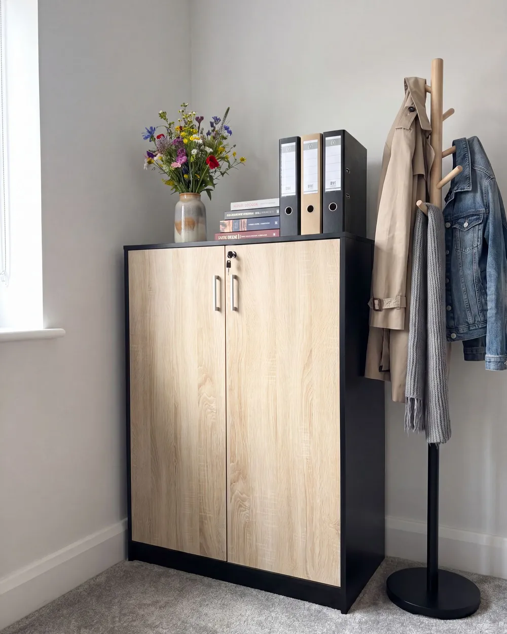 Büroschrank ZEHNA Braun / Schwarz_1085354