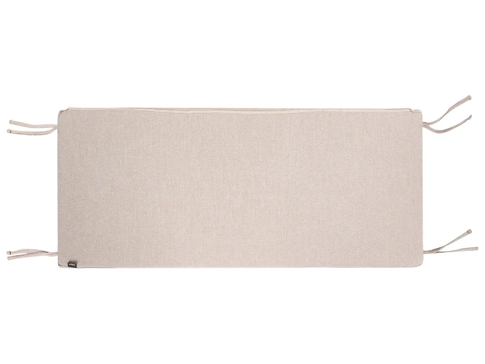 Gartenbank mit Auflage SOVANA 120 cm mit Stauraum Akazienholz Beige_1110052
