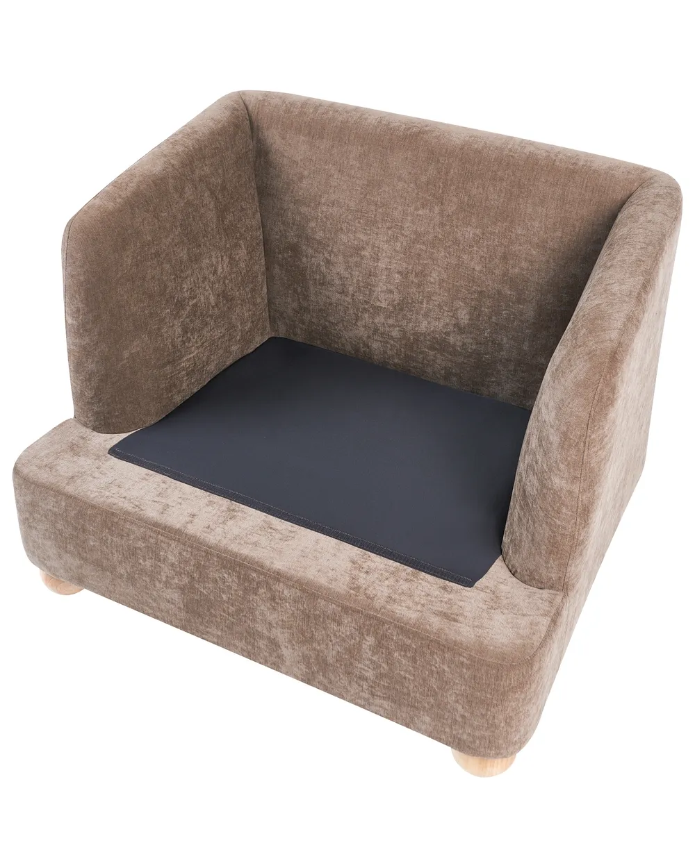 Sessel RATTVIK Chenillegewebe Braun_1066482