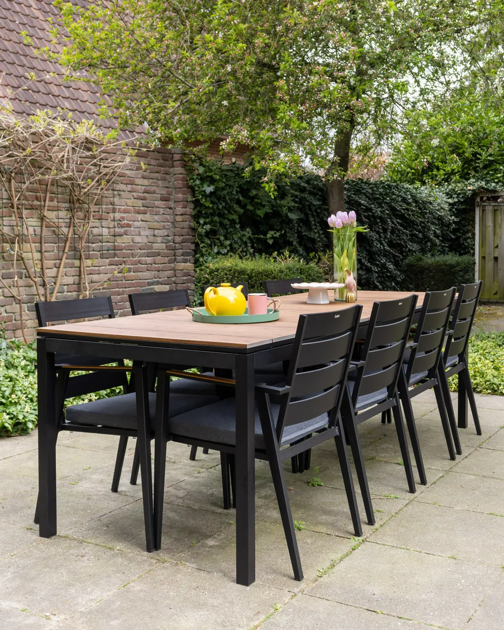 Ausziehbarer Gartentisch TOFANE 198/248 cm 90 cm Braun_982600