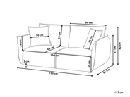 Sofa 3 Seater KUNES Fabric Taupe_1013125