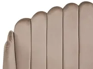 Bett mit Lattenrost Samtstoff AMBILLOU 120 x 200 cm Taupe_1014321