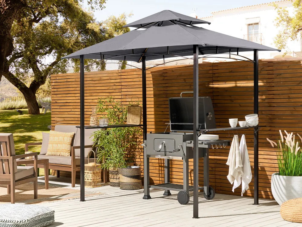 Gazebo NARO 240 cm 148 cm Metal Grey