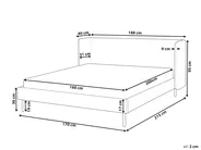 Bed Velvet ARETTE 160 x 200 cm (EU King Size) Light Beige_875246