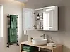 Bad-Spiegelschrank LED MAZARREDO 60 cm x 60 cm Weiß