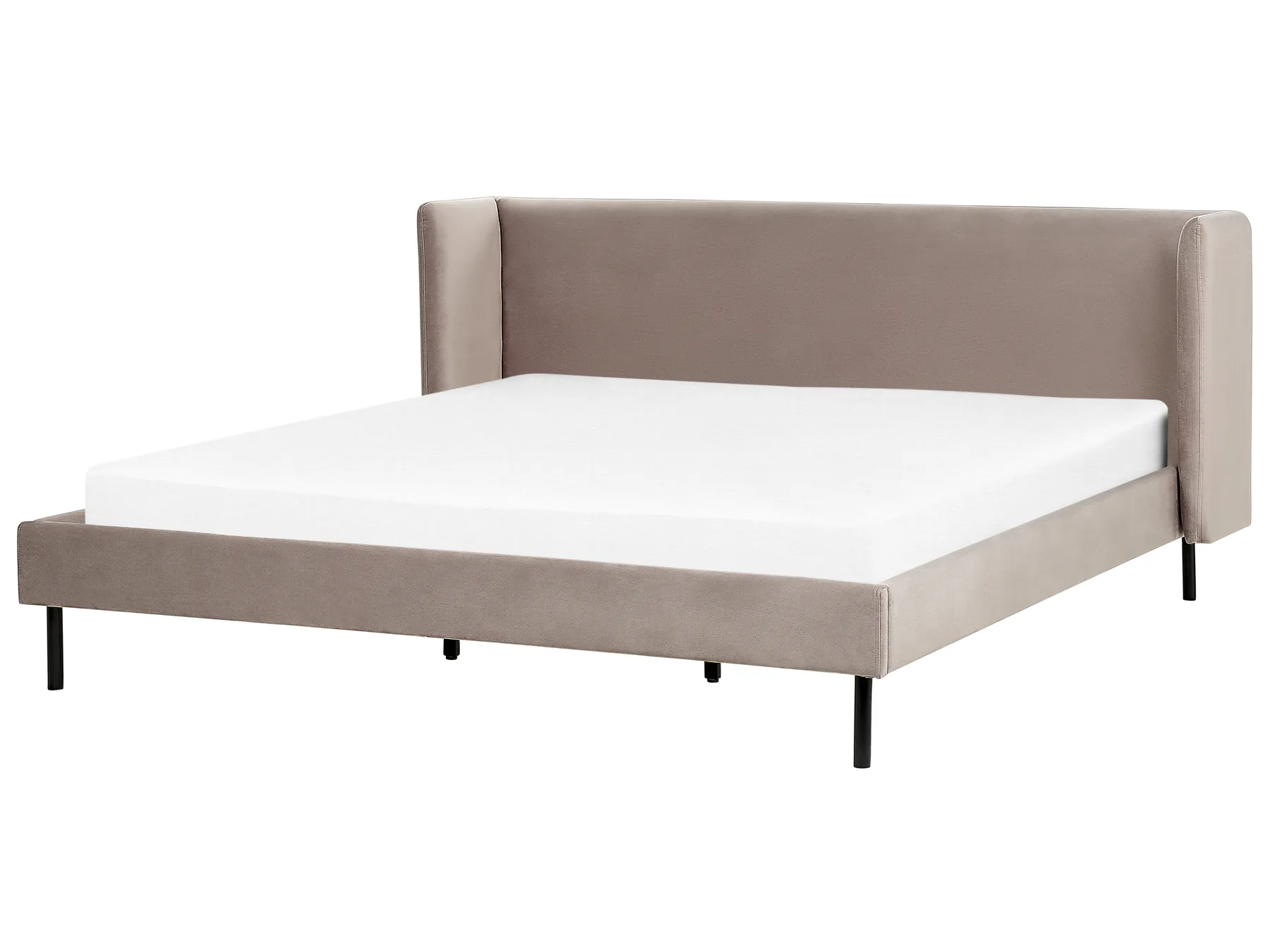 Krevet Samet ARETTE 180 x 200 cm Sivo-bež_875228