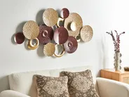 Wall Decor BROMINE Metal 69 cm Gold_1079851
