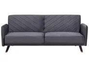 Schlafsofa 3-Sitzer SENJA Samtstoff Grau_707273