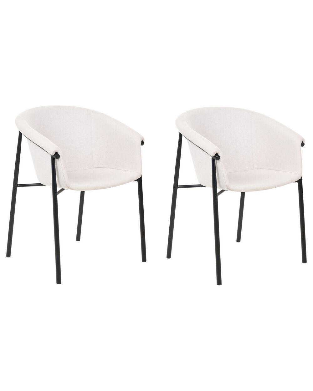 Set van 2 eetkamerstoelen AMES Lichtbeige
