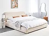 Bett mit Stauraum BLAGNAC Bouclé Hellbeige 180 x 200 cm