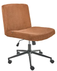 Desk Chair GEDDES Corduroy Golden Brown_1010169