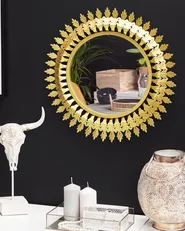 Wandspiegel VOREY 60 cm 60 cm Metall Gold_704629