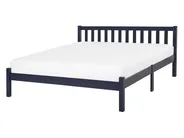 Bett mit Lattenrost Kiefernholz FLORAC 140 x 200 cm Marineblau_797897