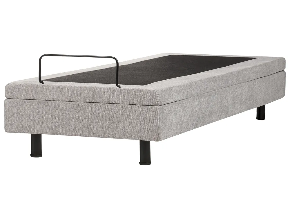 Verstellbares Bett ohne Kopfteil Stoff DUKE II 90 x 200 cm Hellgrau_973617