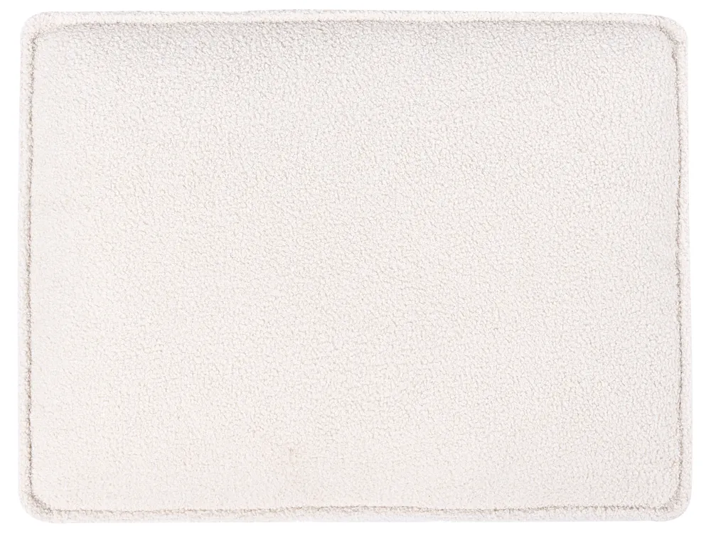 Eckschlafsofa 3-Sitzer EDANE mit Stauraum Bouclé Cremeweiß linksseitig_1057061