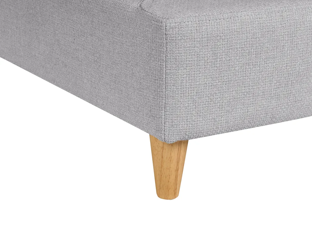 Rechtsseitige Chaiselongue MERI mit Stauraum Kunstleinen Hellgrau_881231