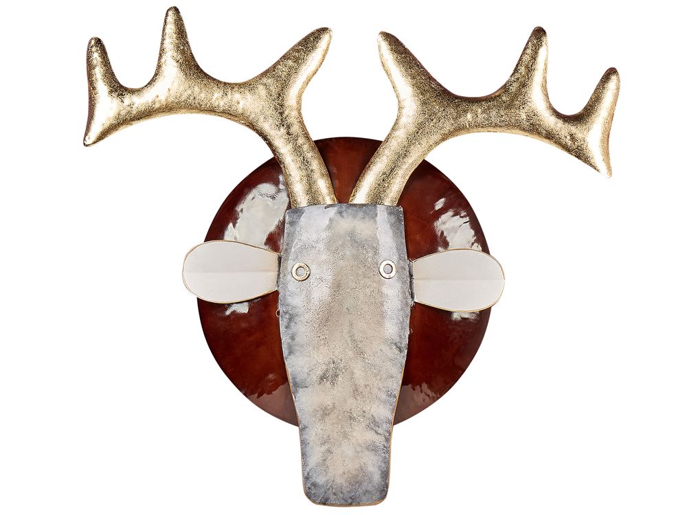 Wanddecoratie Stier FLUORINE Metaal 54 cm Meerkleurig